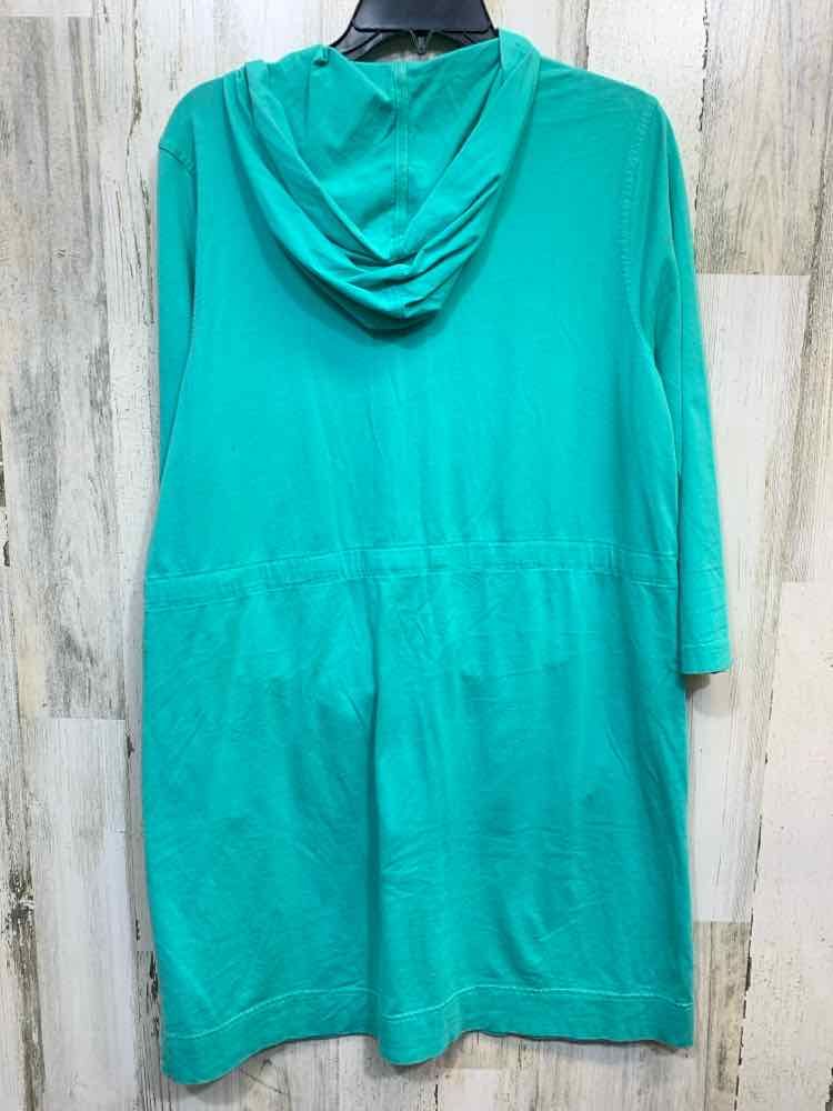 PRE-OWNED LAND & SEA JACKETS / COATS Size L LIGHT TEAL Solid JACKET Jacket/LIGHT