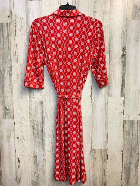 LAUNDRY BY DESIGN Dresses and Skirts Size 12 RED/WHT LATTICE 3/4 LENGTH Dress
