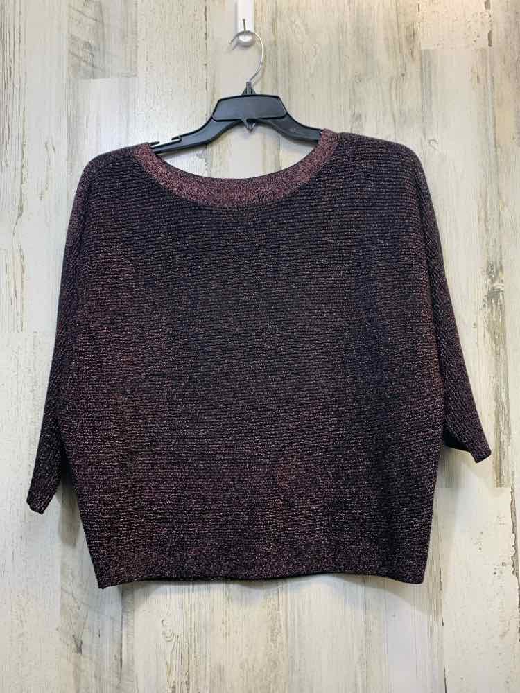 PRE-OWNED I.N STUDIO Tops Size PL BLK/ 3/4 SLEEVE TOP/CROPPED/ RIBBED W/SCOOP NE