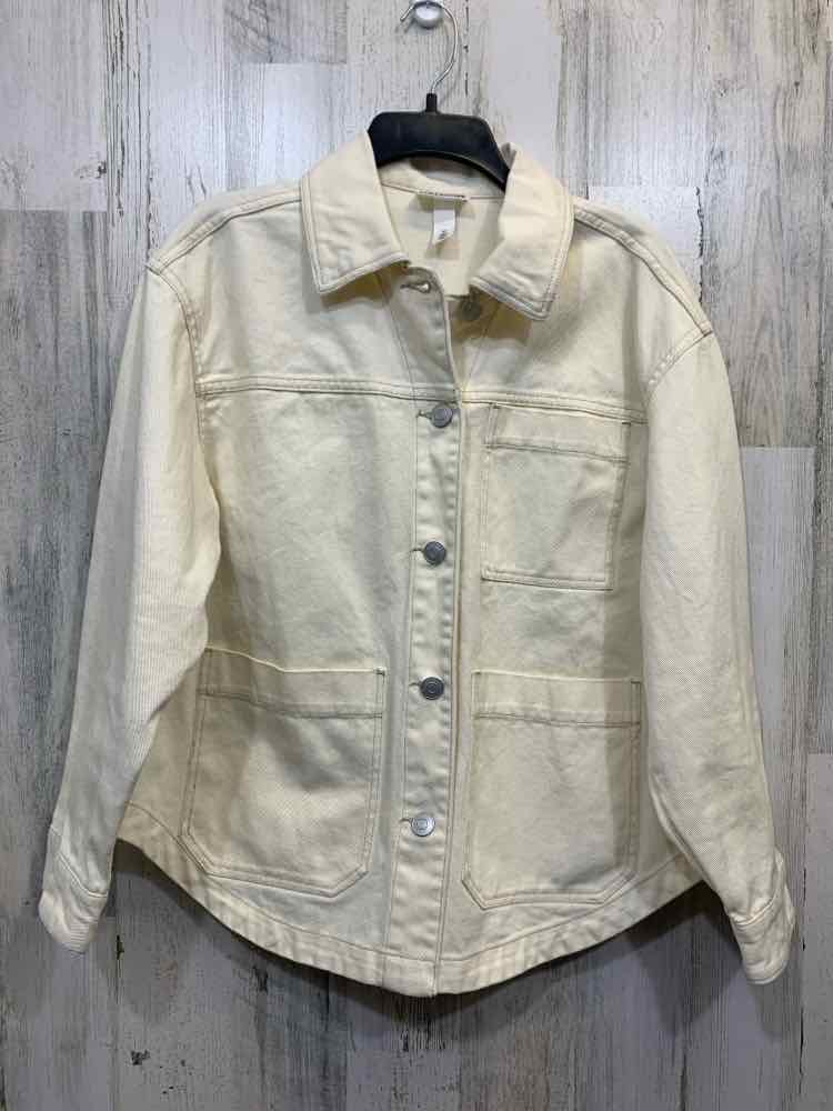 FUTURE COLLECTIVE JACKETS / COATS Size XS Cream JEANS BUTTON UP Jacket (Outdoor)