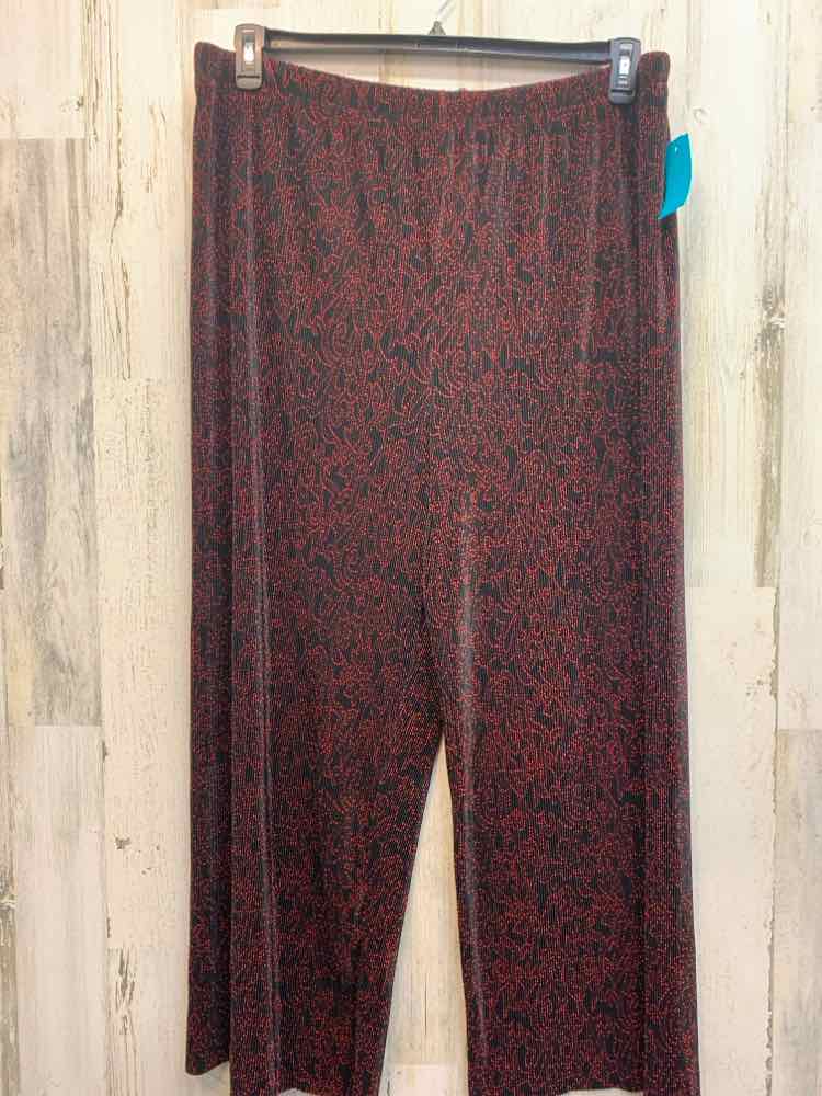 Size 22/24 KATHRYN DEENE PLUS SIZES RED/BLK SCROLL STRAIGHT Pants