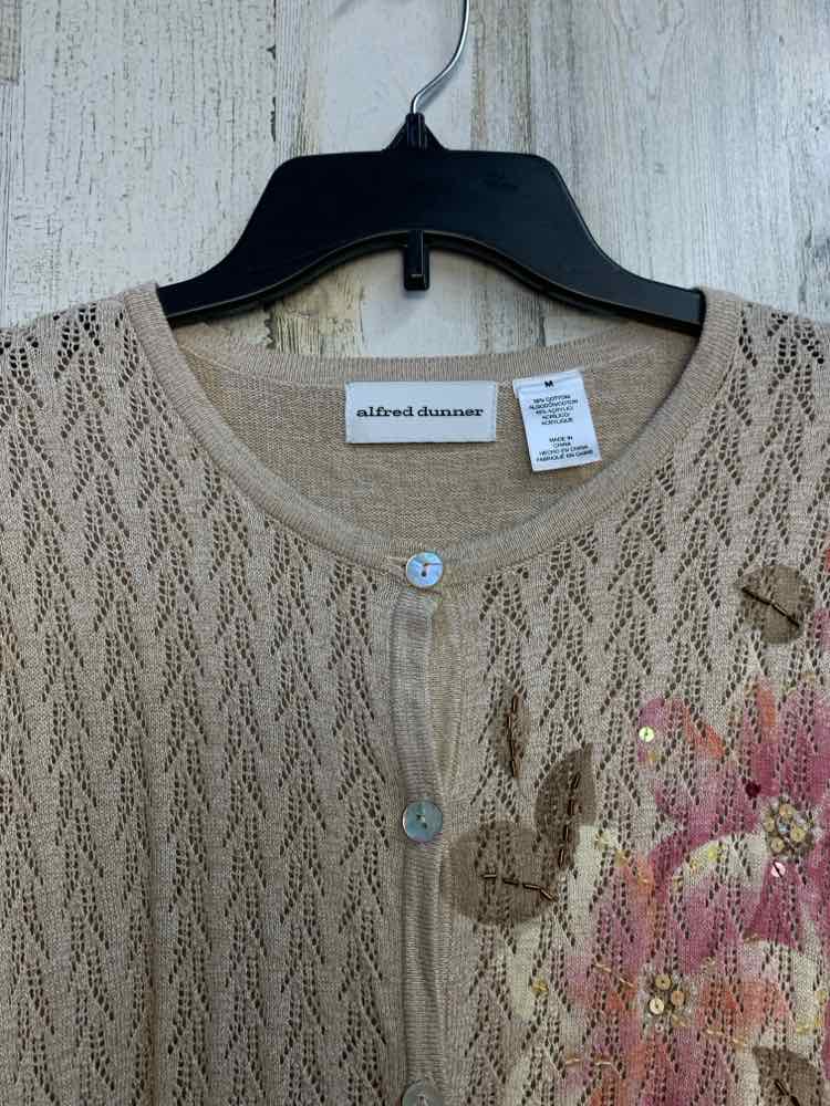 ALFRED DUNNER Tops Size M TAN/PINK TOP