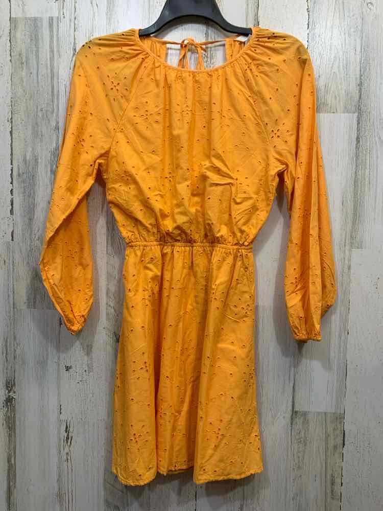 PRE-OWNED H&M Dresses and Skirts Size XS NEON ORANGE Eyelet DRESS Dress/NEON ORA