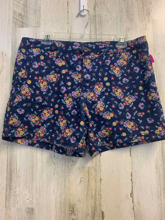 PRE-OWNED Size 12 ST JOHN BAY BOTTOMS BLU/YLLW/PRPLE/RED FLOWERS SHORTS Shorts/B