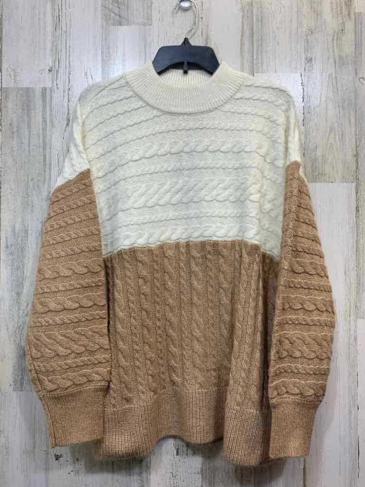 CHAPS Tops Size S CRM/CAMEL SWEATER Sweater