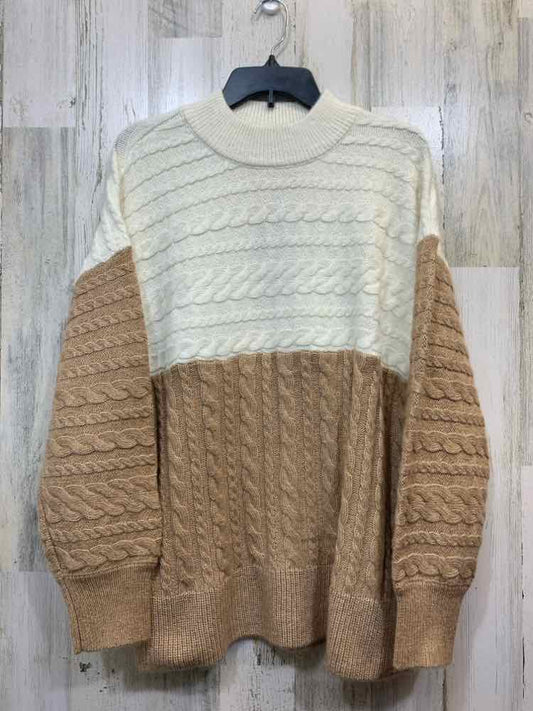 CHAPS Tops Size S CRM/CAMEL SWEATER Sweater