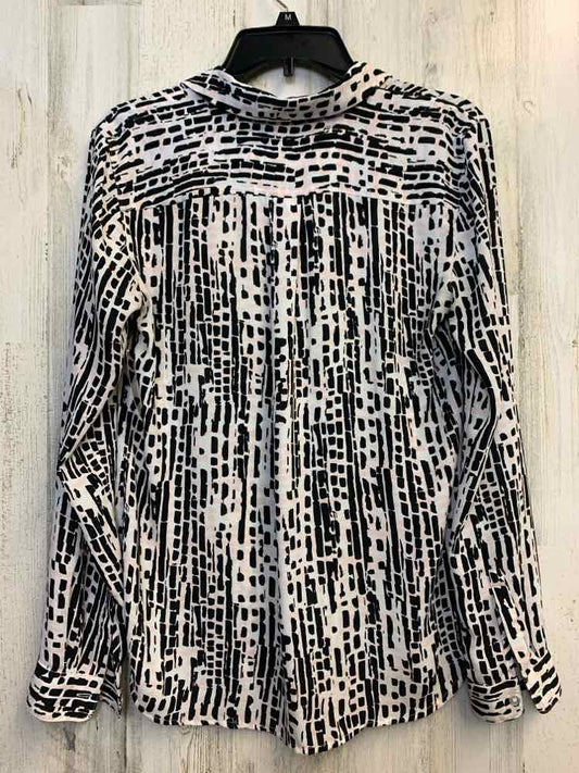LOFT Tops Size S BLK/WHT/PNK BLOCKS LONG SLEEVES Shirt