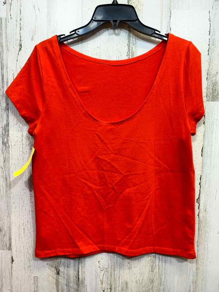 PRE-OWNED GAP Tops Size L Orange Solid Shirt