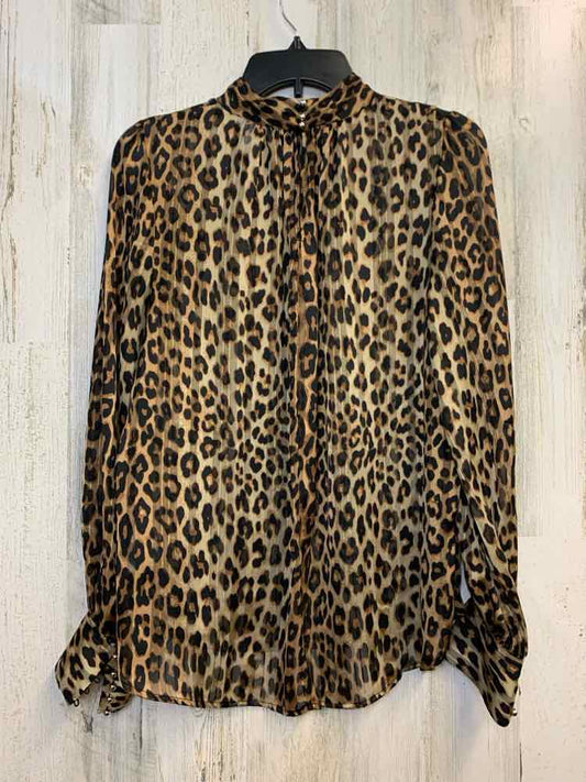 H&M Tops Size S BRN/BLK LEOPARD LONG SLEEVES TOP