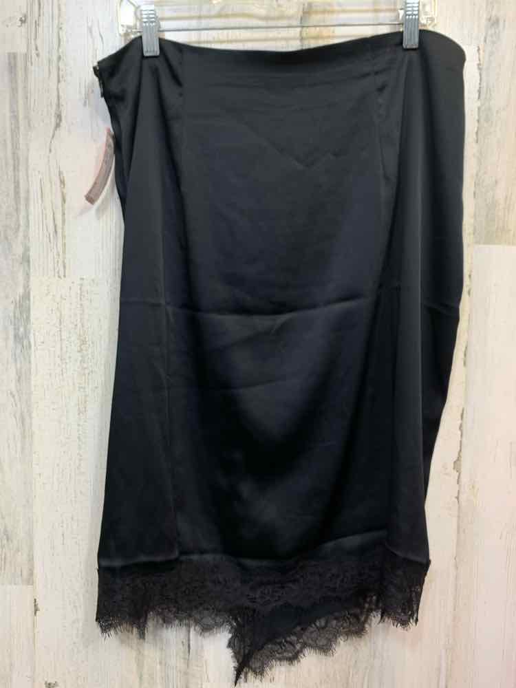 NWT A NEW DAY Dresses and Skirts Size L Black Skirt/LACE TRIM