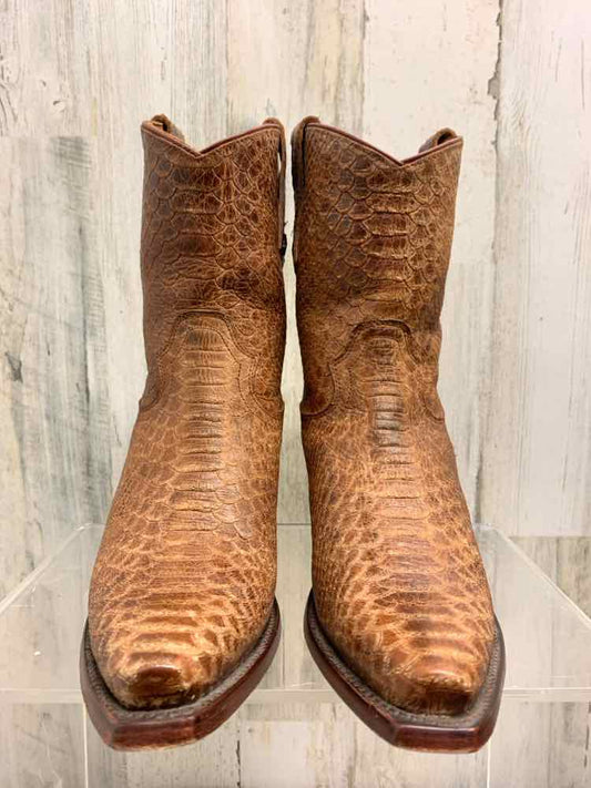 PRE-OWNED BROWN Size 6 Shoes/DYLLWIND ANKLE BOOTS BY: MIRANDA LAMBERT. SNAKE SKI