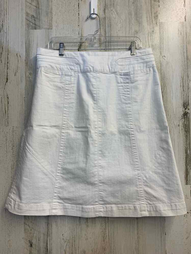 FRENCH DRESSING Dresses and Skirts Size 12 White Denim A-LINE Skirt