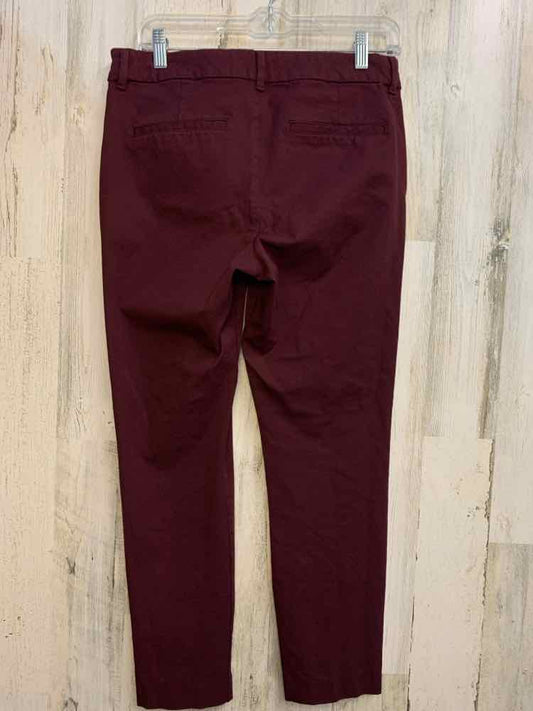 PRE-OWNED Size 8 OLD NAVY BOTTOMS BURGANDY SKINNY Pants/HIGH RISE