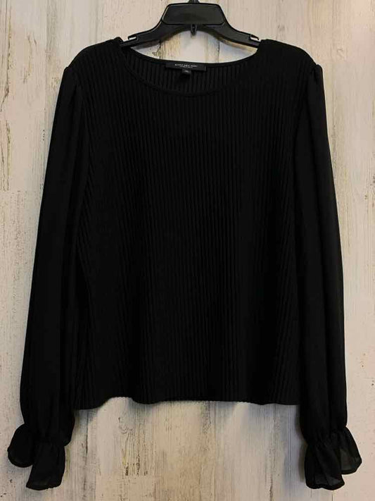 PRE-OWNED MARC NEW YORK Tops Size XL Black Solid LONG SLEEVES TOP/BLACK LONG SLE