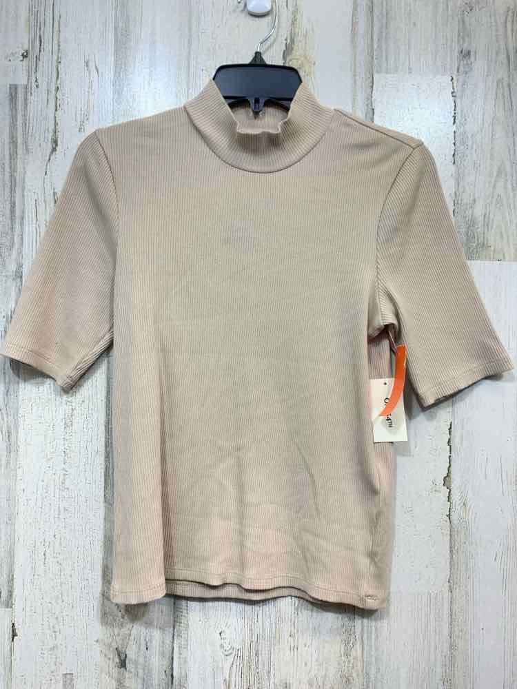 NWT ON 34TH Tops Size S NUDE RIBBED TURTLE NECK Blouse