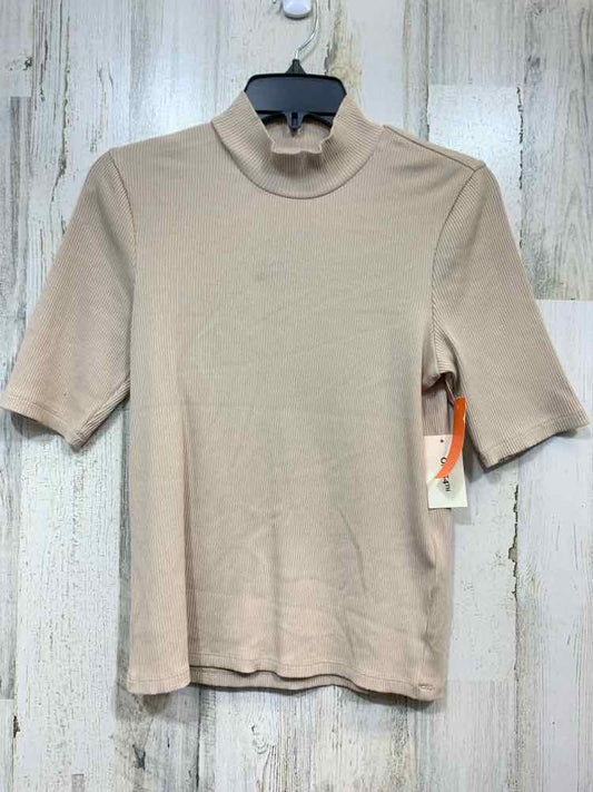 NWT ON 34TH Tops Size S NUDE RIBBED TURTLE NECK Blouse