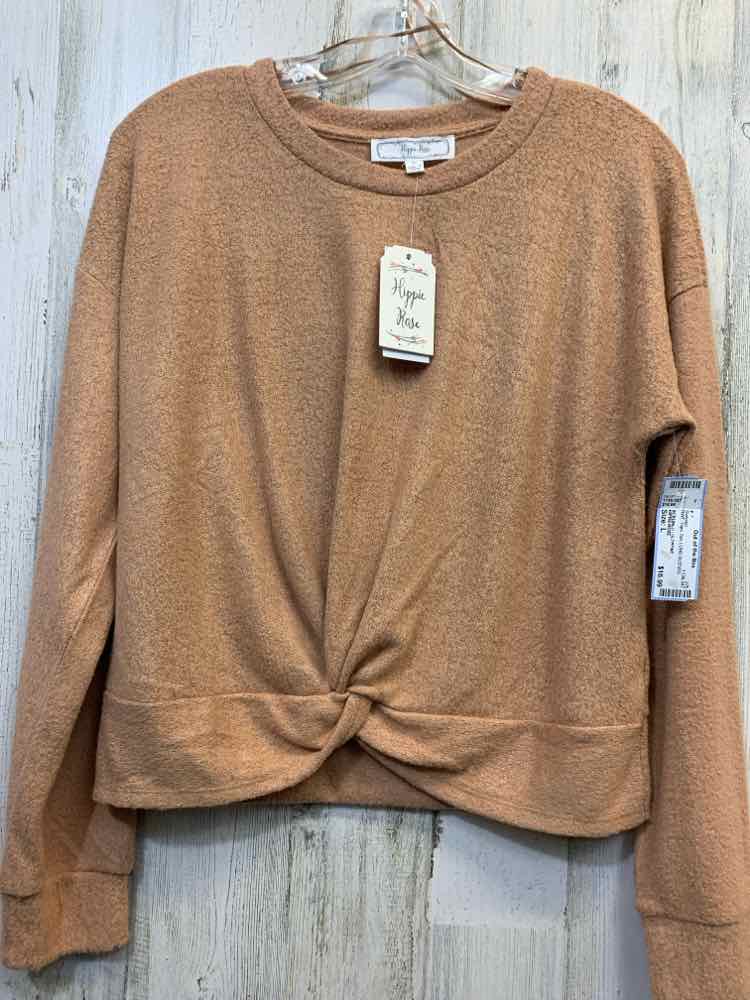 NWT HIPPIE ROSE Tops Size L Tan LONG SLEEVES Sweater