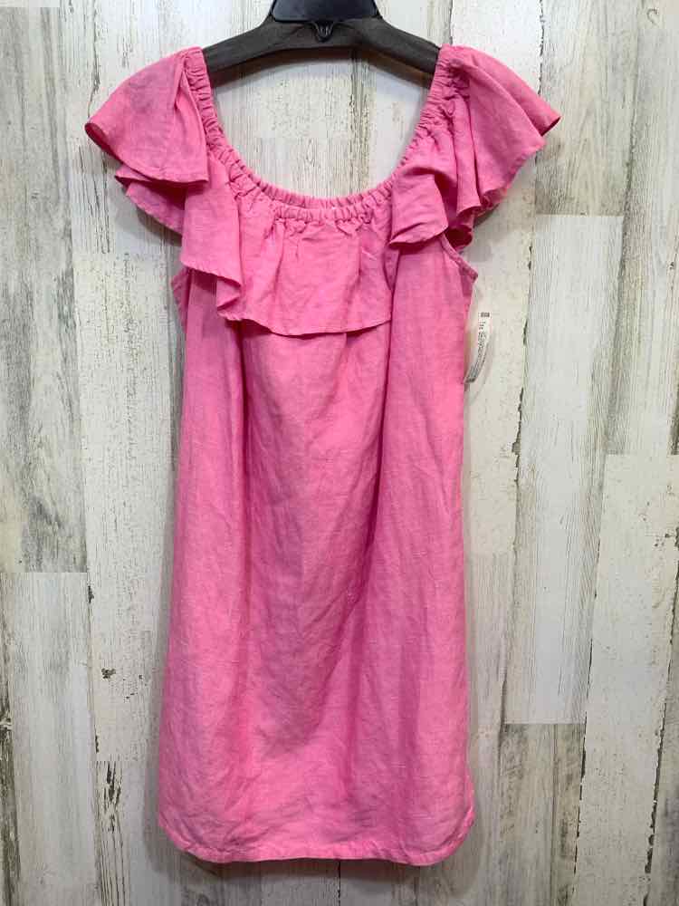 NWT TOMMY BAHAMA Dresses and Skirts Size L Pink Solid OFF THE SHOULDER Dress/PIN