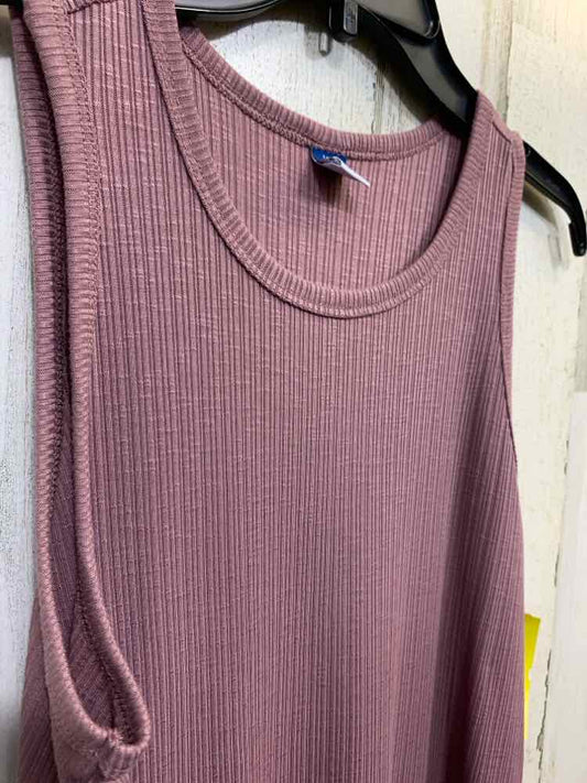 PRE-OWNED OLD NAVY Tops Size S MAUVE RIBBED/ SCOOP NECKLINE Tank Top