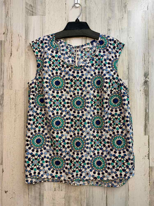 MERONA PLUS SIZES Size XXL WHT/BLU/AQUA MANDALA SLEEVELESS TOP
