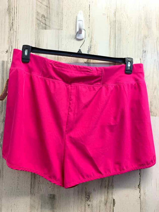 PRE-OWNED Size XXXL REEBOK BOTTOMS Pink Solid Shorts/HIGH WAISTBAND STRETCH WAIS