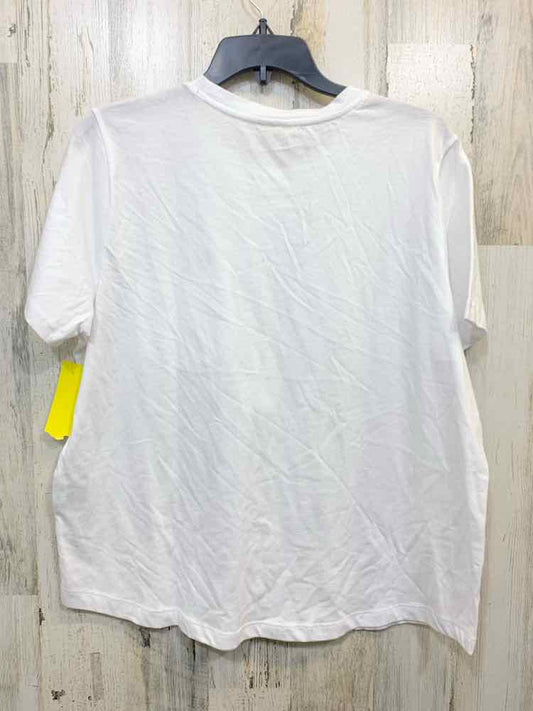 NWT STYLE & CO Tops Size PXL White Solid CREW NECK T-shirt