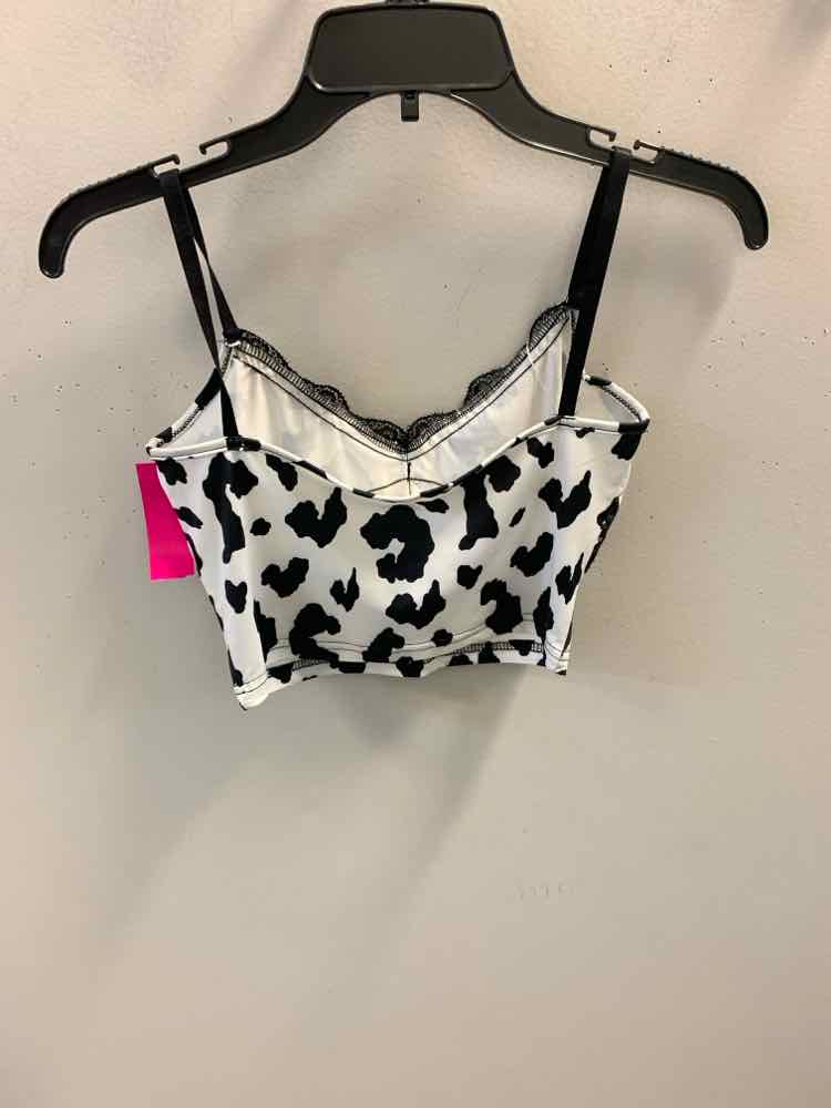 SHEIN Tops Size M BLK/WHT COW TOP