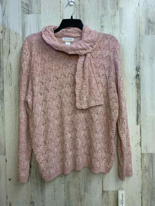 NWT ALFRED DUNNER PLUS SIZES Size 3X Pink CROCHET SWEATER Sweater