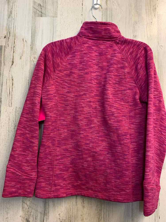 PRE-OWNED TEK GEAR Activewear Size M Fuschia LONG SLEEVES TOP/ZIP UP/STROKES OF