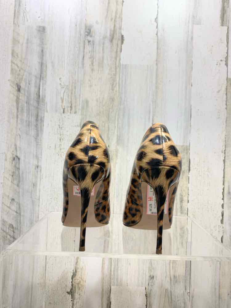 PRE-OWNED STEVE MADDEN SHOES Shoe Size 7 BROWN/BLACK CHEETAH Stiletto/CHEETAH PO