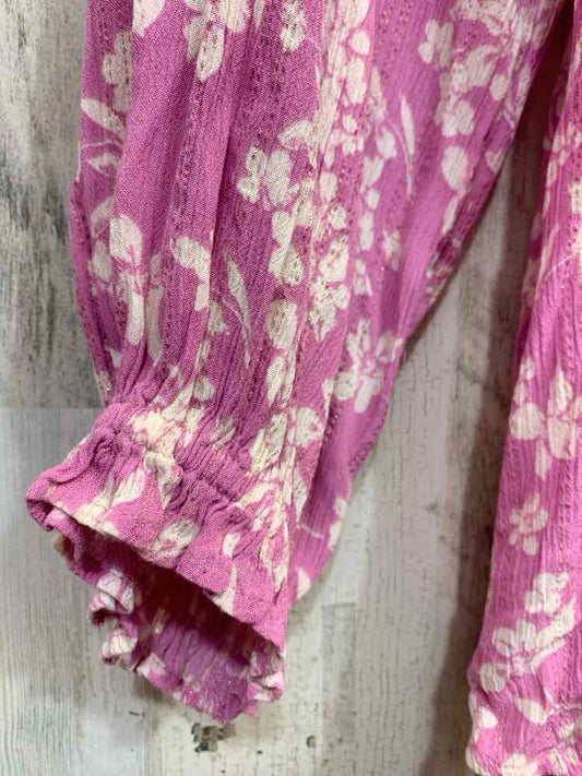 NWT STYLE & CO Tops Size 2X PNK/WHT Floral 3/4 SLEEVE Blouse