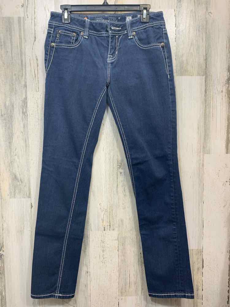 PRE-OWNED Size 26 MISS ME BOTTOMS DARK BLUE STRAIGHT Jeans/STRAIGHT BLUE DENIM J