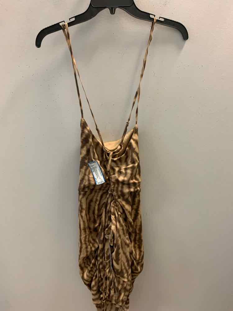 NWT WILD FABLE Dresses and Skirts Size XL BRN/TAN ZEBRA SPAGHETTI STRAP Dress