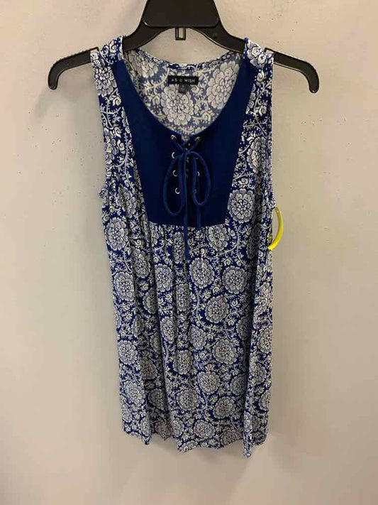 AS U WISH Dresses and Skirts Size S BLU/WHITE Floral Dress