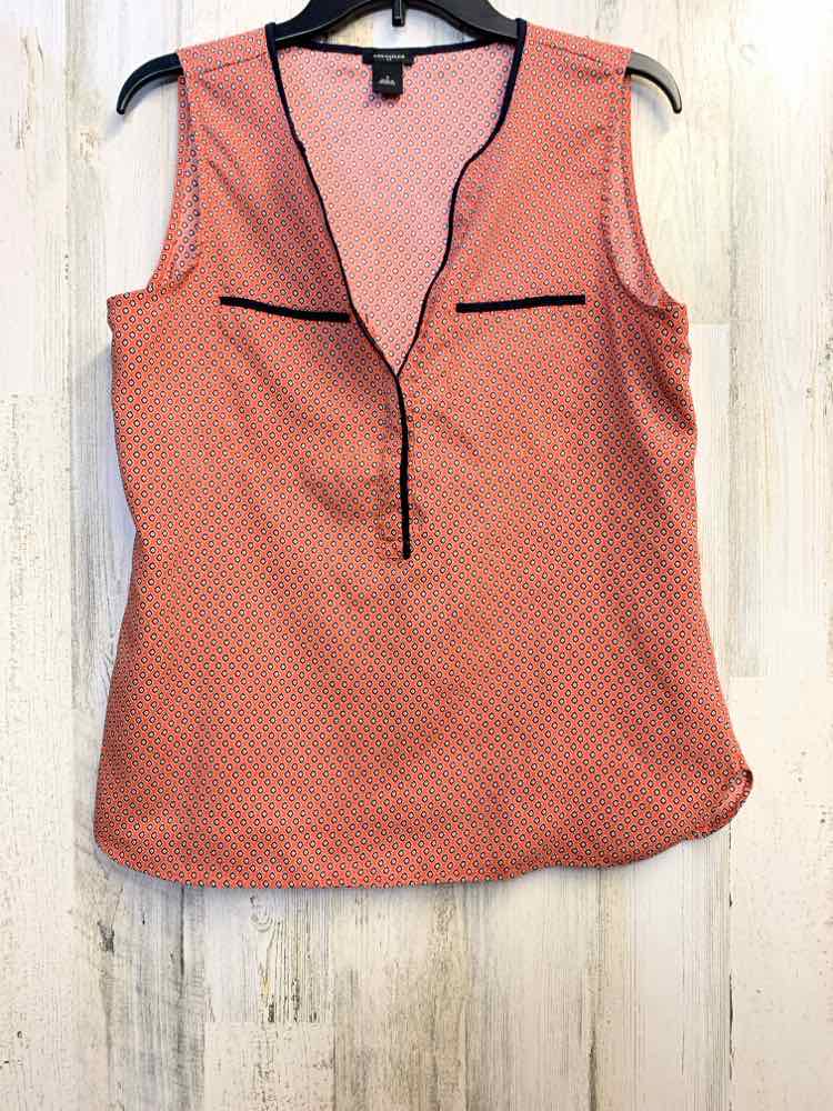 PRE-OWNED ANN TAYLOR Tops Size S Orange DIAMOND SLEEVELESS TOP