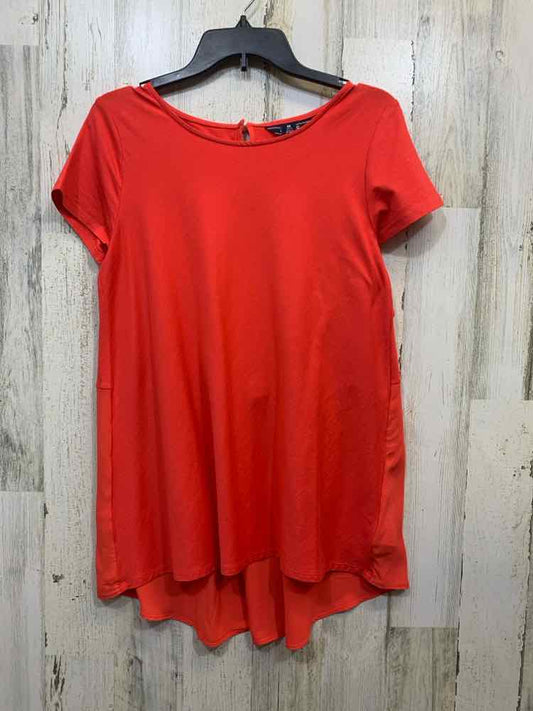 PRE-OWNED LANDS END Tops Size M CORAL SHORT SLEEVES TOP/CREW NECK TUNIC