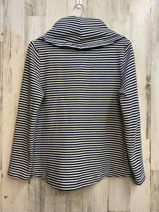 PRE-OWNED TOMMY HILFIGER Tops Size XL WHT/NVY Stripe LONG SLEEVES TOP/COWL NECK