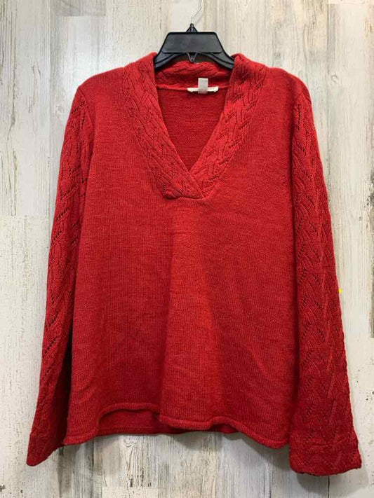 COLDWATER CREEK Tops Size L Red SWEATER Sweater