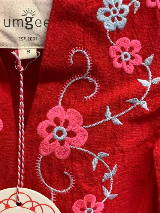NWT UMGEE Dresses and Skirts Size S RED/PINK/BLUE Floral A-LINE Dress/RED A-LINE