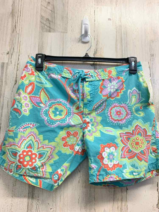 PRE-OWNED Size 9 BORN BAREFOOT TEAL/PURP/WHT Floral Shorts