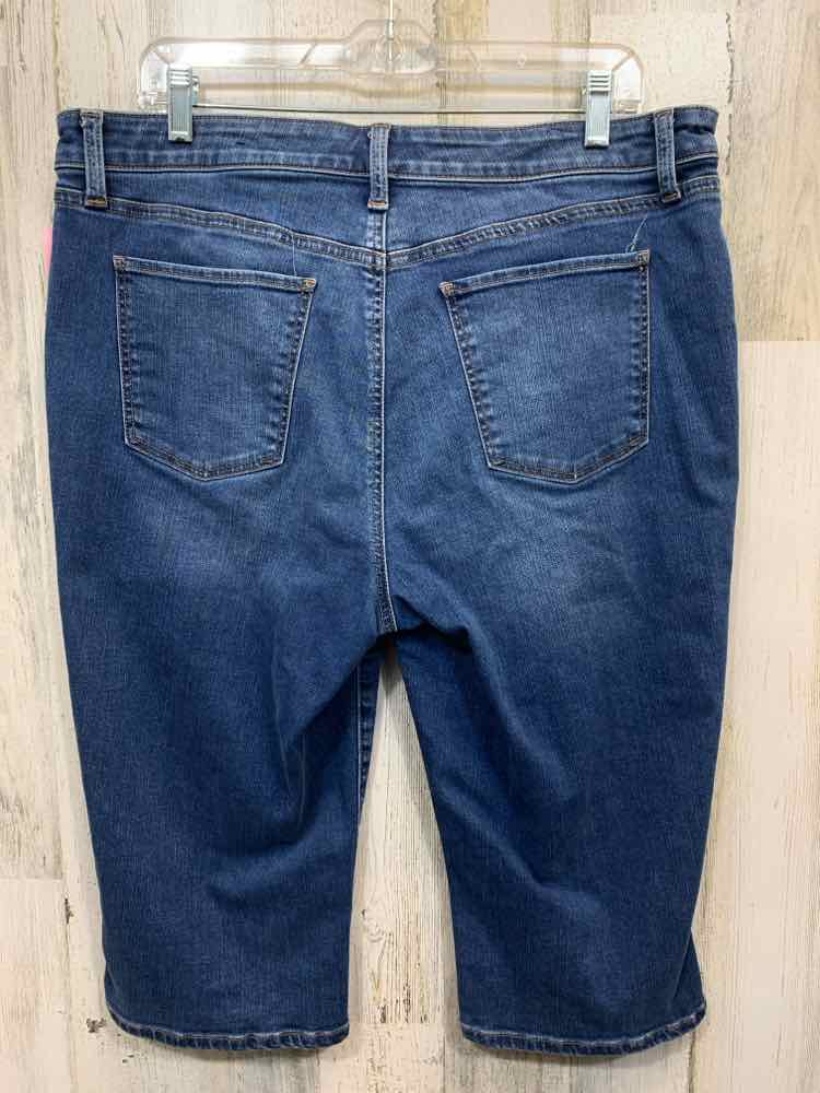PRE-OWNED Size 16 TALBOTS BOTTOMS Blue Denim DENIM DENIM CAPRI Jeans/DENIM CAPRI