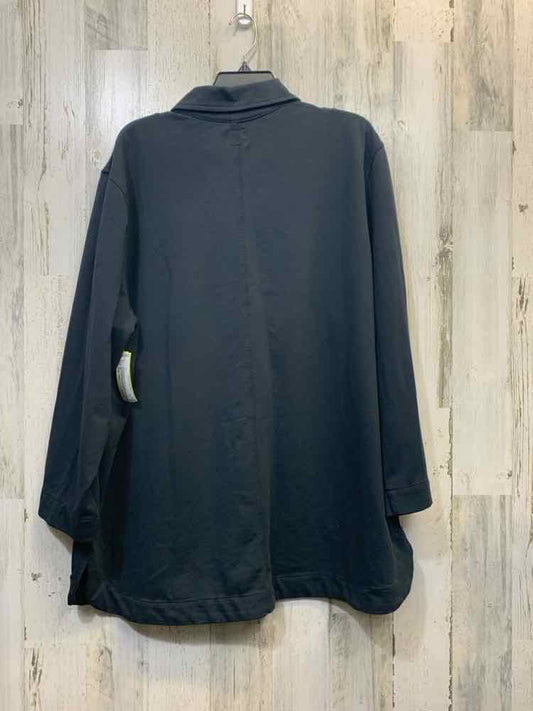 PRE-OWNED LEE JACKETS / COATS Size XXL Black Solid JACKET Jacket/BLACK BUTTON UP