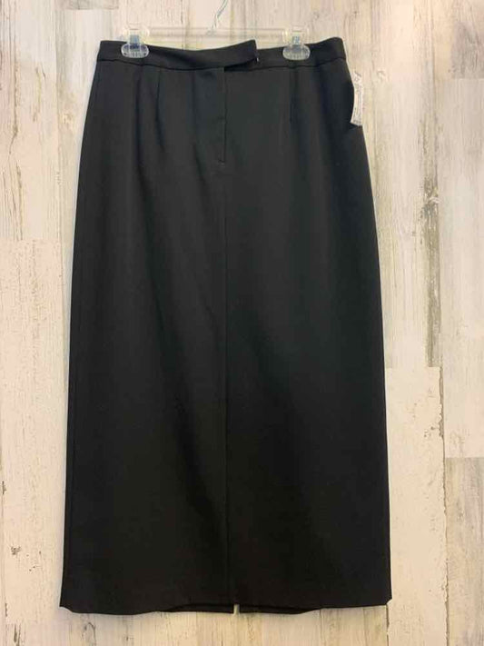 PRE-OWNED TALBOTS Dresses and Skirts Size 12 Black Solid HIP PLEAT Skirt/HIP PLE
