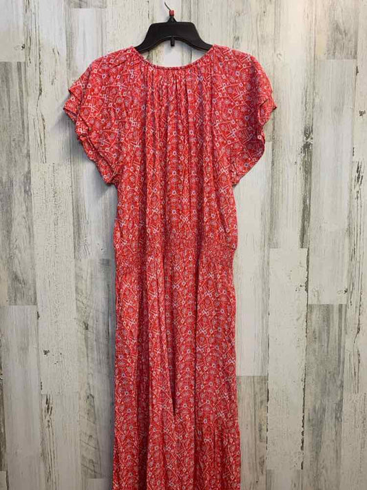DESTINATION 365 Dresses and Skirts Size LP RED/WHT FLOWERS FLUTTER Dress