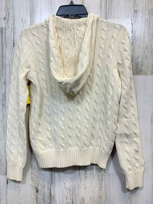 PRE-OWNED RALPH LAUREN SPORT Tops Size XL Cream CABLE ZIP UP Sweater/CREAM CABLE