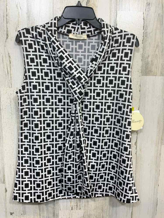 NWT JM FLEURETTE/SLEEVELESS CHAIN LINK PATTERN DRAPED V-NECK W/ TIE