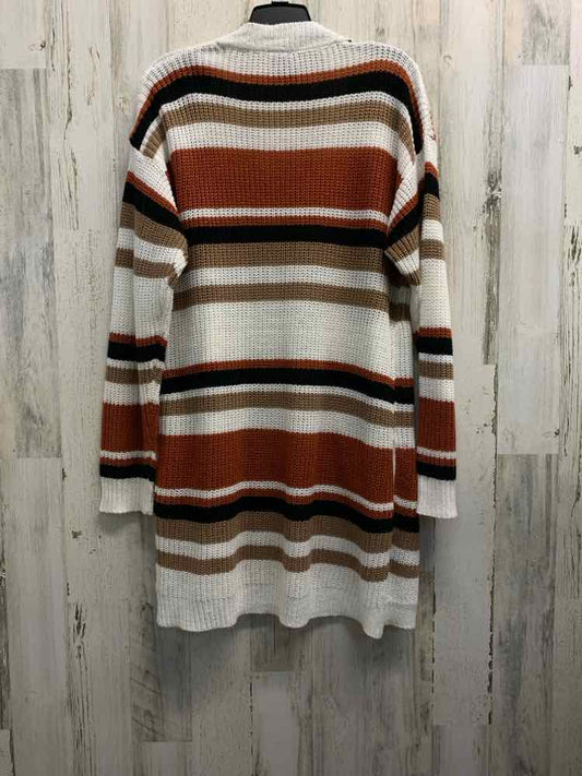 PRE-OWNED Kristin Nicole PLUS SIZES Size 1X WHITE/BLACK/PUMPKIN/TAN Cardigan/LON