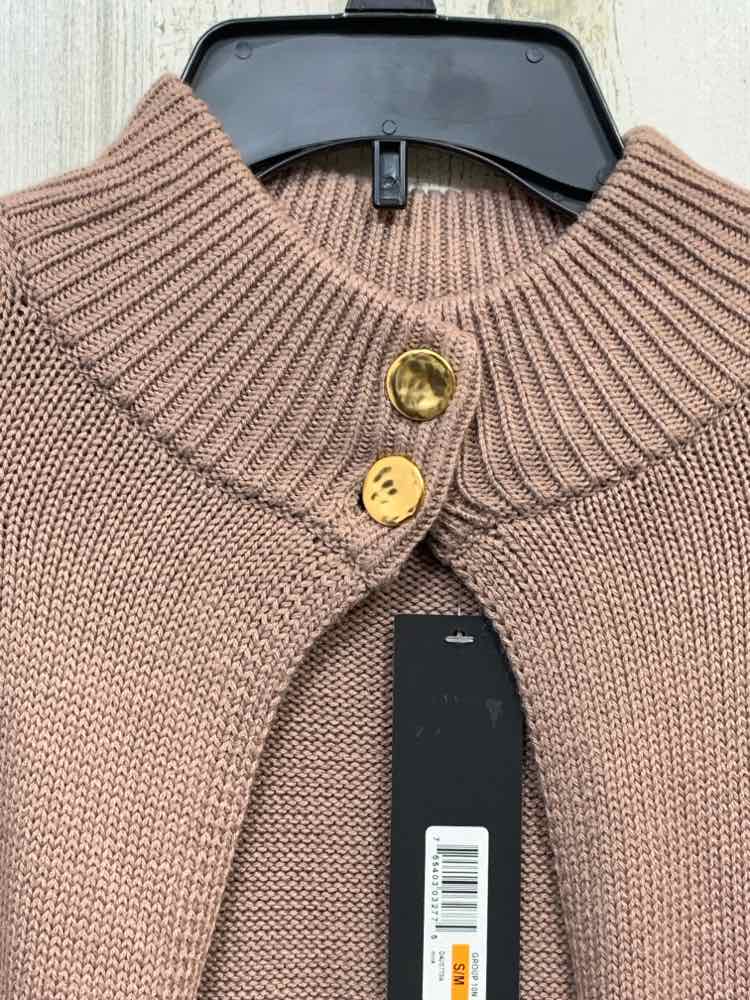 NWT DONNA KARAN Size S JACKETS / COATS MAUVE Solid SLEEVELESS Cardigan