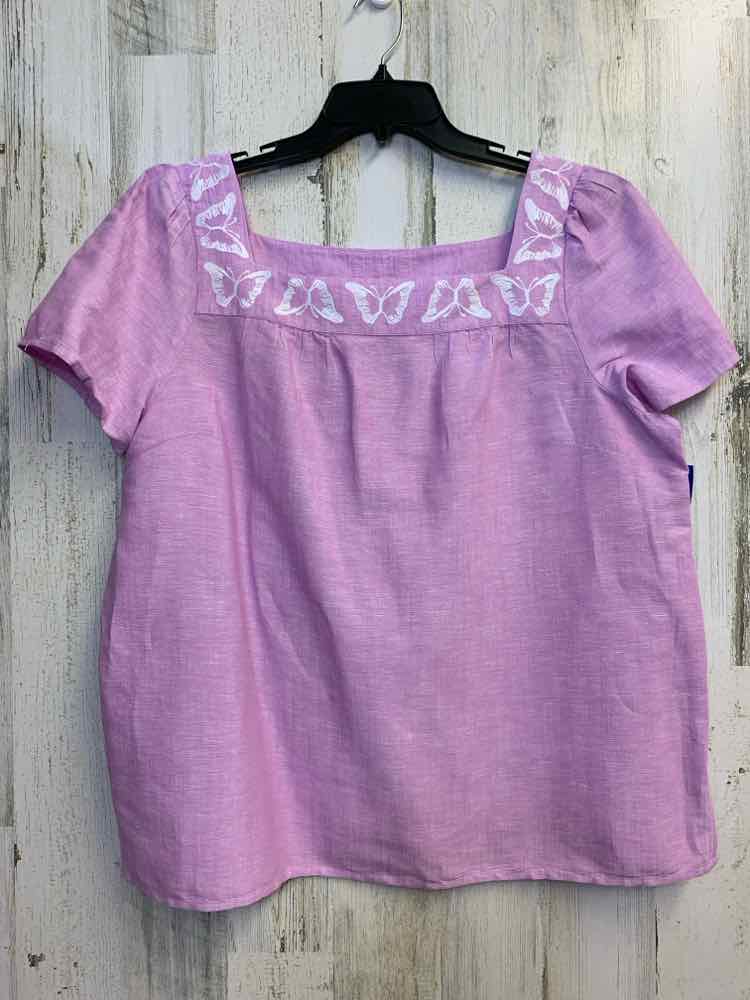 TALBOTS Tops Size XL Lavender SHORT SLEEVES TOP