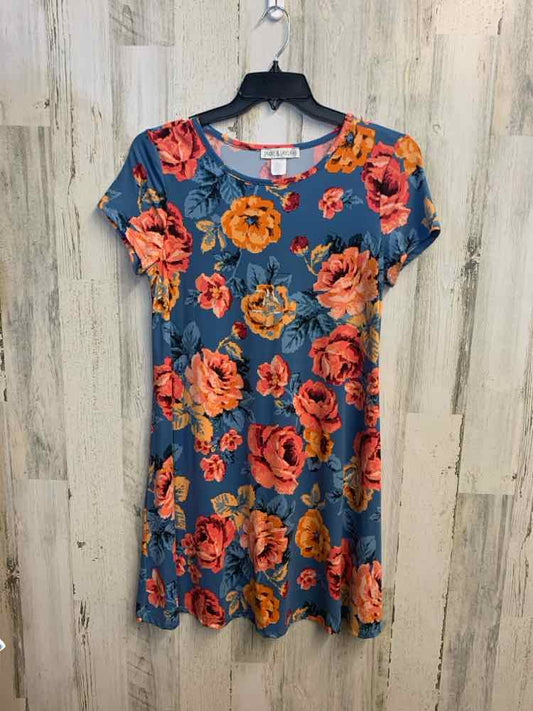 PRE-OWNED JAMIE & LAYLA Dresses and Skirts Size M BLU/ORNG Floral Dress